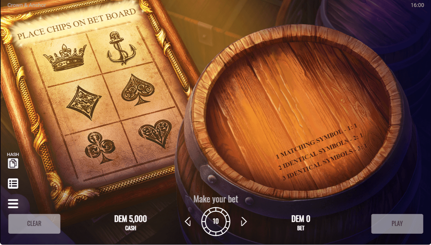 Evoplay Crown and Anchor Bet